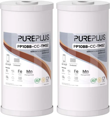 PUREPLUS 10x4.5 Inch Whole House Iron Reducing Sediment Water Filter 2