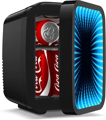 BEICHEN 4L Mini Fridge with Dimmable Gaming Light for 6 Cans
