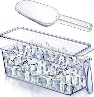 1 Set Ice Storage Bin for Freezer 12.4 x 3.94 x 3.94 Inches