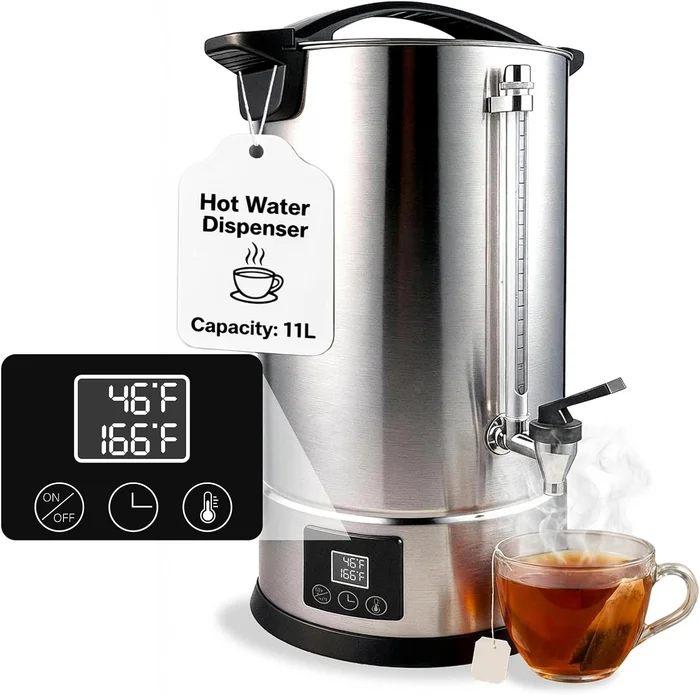 11L 45 Cups Hot Water Dispenser Urn Commercial Hot Water Boiler Stainl