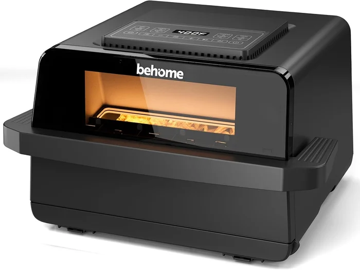 Behome Indoor Pizza Oven & Air Fryer, 6.5QT Family Size with Pizza Sto