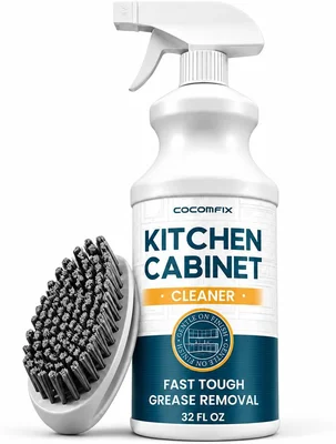 Kitchen Cabinet Cleaner for Sticky Grease Residue-Free Cabinet Degreas
