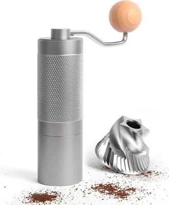 Pro Manual Coffee Grinder with Stainless Steel Conical Burr and Adjust