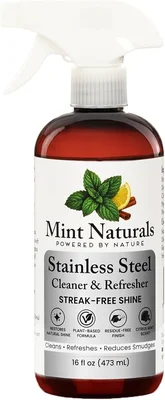 Natural Stainless Steel Cleaner and Polisher 16oz Formula with Fingerp