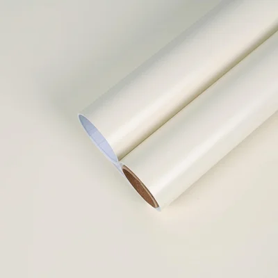 CHIHUT Creamy Off White Peel and Stick Wallpaper 12''x472'' Modern Mat