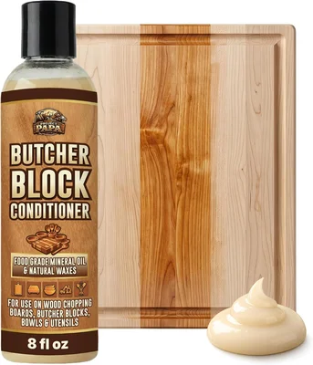 Premium Cutting Board Conditioner Food Grade Mineral Oil and Beeswax B