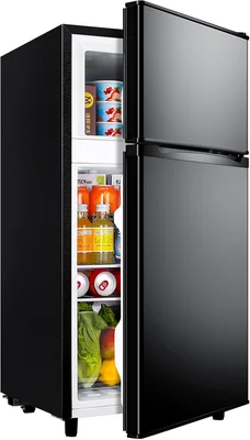 3.2 Cu.Ft Mini Fridge with Freezer, Single Door Adjustable Temp Compac