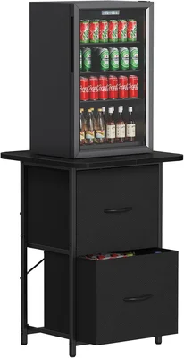 Snughome Mini Fridge Stand with Storage Heavy Duty 220 LBS Compact Bev