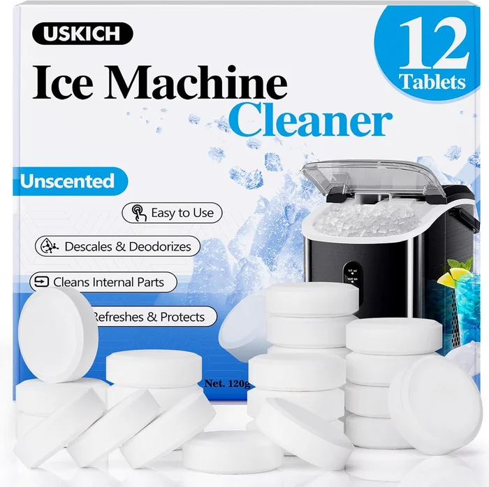 USKICH Ice Machine Cleaner Descaler Tablets 12 Pack Nickel Safe Scale 