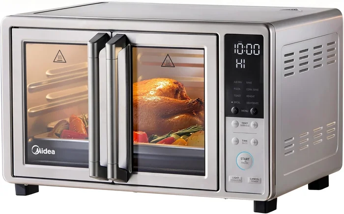 Midea Flexify Slim 25QT 8-in-1 French Door Toaster Oven Air Fryer Comb