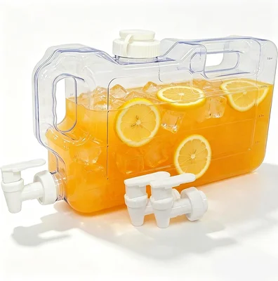 1.1 Gallon Refrigerator Water Dispenser Drink Container with 2 Spigots