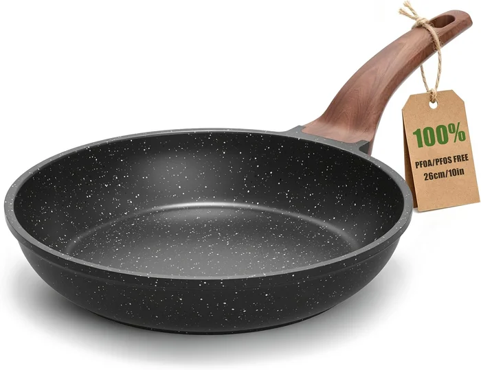 YASHE 10-Inch Granite Nonstick Frying Pan, Induction Ready and Non-Tox