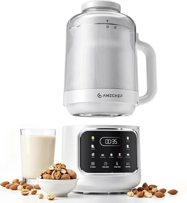 AMZCHEF Nut Milk Maker 10-in-1 with Detachable Design 33.8oz Self Clea