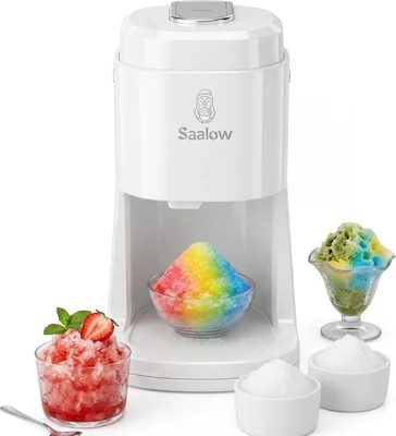 Electric Shaved Ice Machine Professional Snow Cone Maker with Adjustab