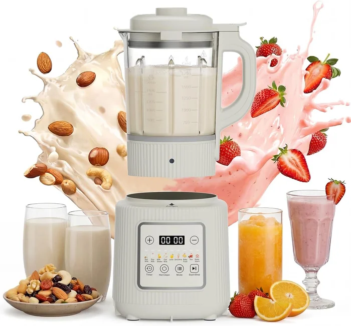 Encyclpo 59.18 oz Automatic Nut Milk Maker with 11-in-1 Programs Detac