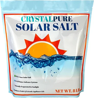 CrystalPure Solar Salt Water Softener Crystals 8 lb Bag 99.5% Evaporat