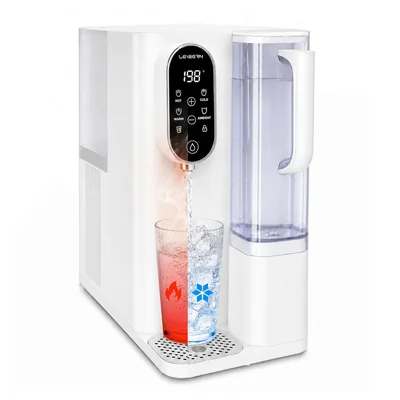 Leysern Hot & Cold Countertop Reverse Osmosis Water Filter, No Install