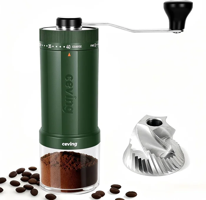 CEVING World's First 60g Large Capacity Manual Coffee Grinder with Hig