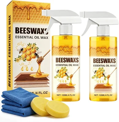 Natural Beeswax Wood Polish Spray with Essential Oil Wax for Furniture