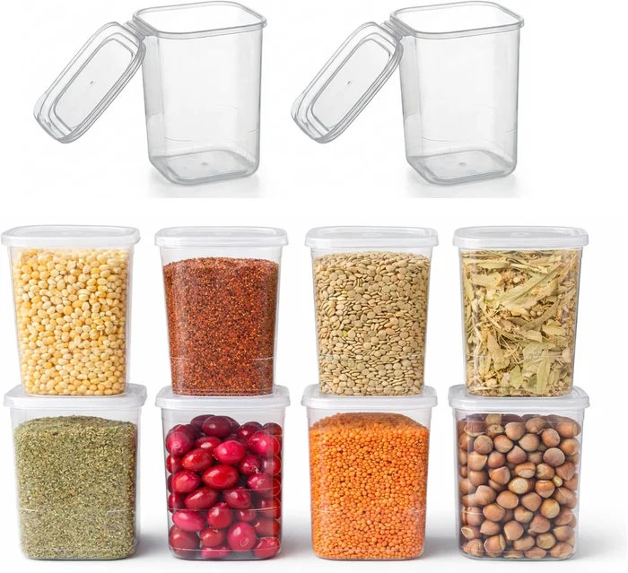 18 Pack 39 oz Airtight Food Storage Containers with Attached Hinged Li