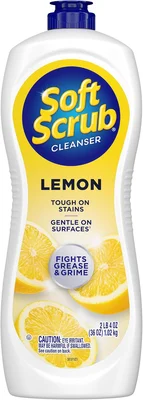 Soft Scrub Cleanser Lemon Fragrance 36 Oz Multi Surface Cleaner for Ki