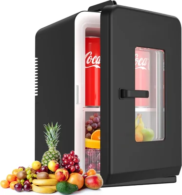 15 Litre 21 Cans Portable Mini Refrigerator AC DC Power Office Dorm Ca
