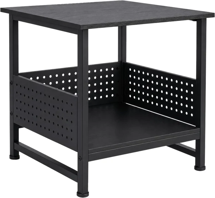 Versatile Mini Fridge Stand with Storage Serving as Side Table for Fri