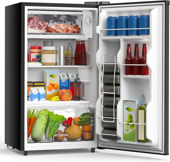 OLIXIS 3.2 Cu.Ft Mini Fridge with Freezer Single Door Compact Refriger