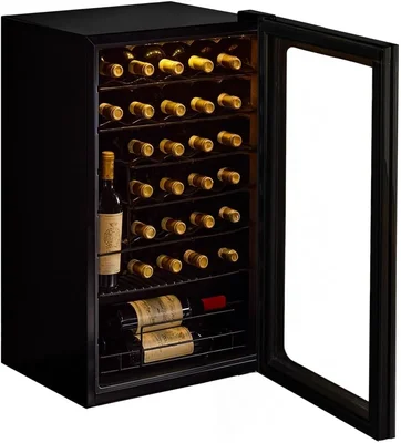 Wine Enthusiast 33-Bottle Compressor Wine Cooler with Upright Bottle S