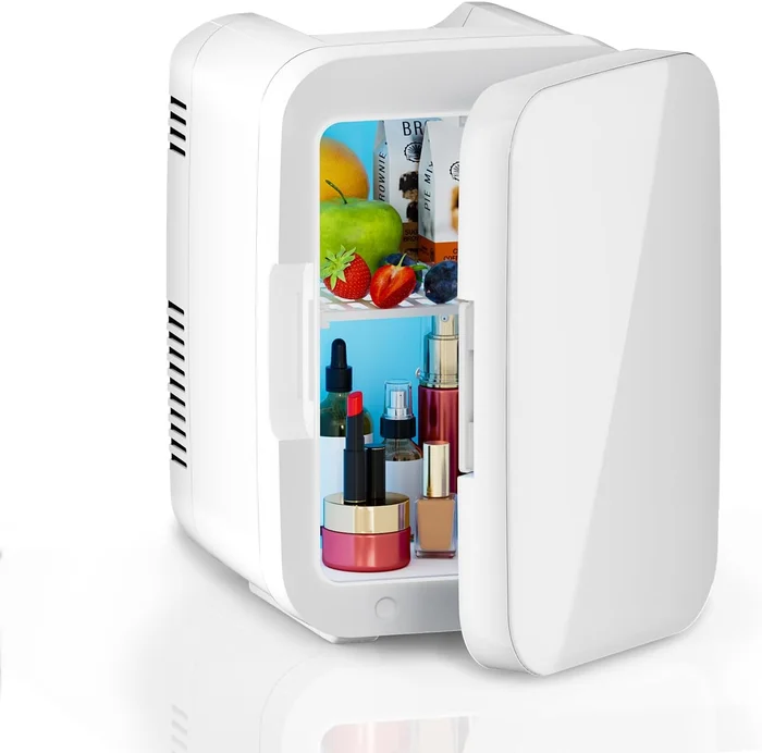 Mini Fridge for Bedroom Portable 4 Liter 6 Can Cooler Warmer Skincare 