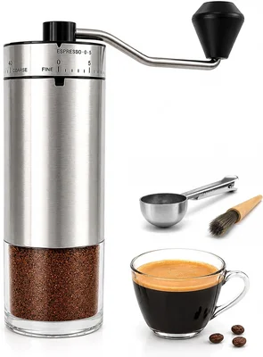 Mini Manual Coffee Grinder with 40 Adjustable Settings and Ceramic Con