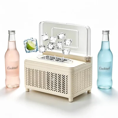 Mini Ice Maker 12V Dual Power for Camping Travel RV Office - Portable 