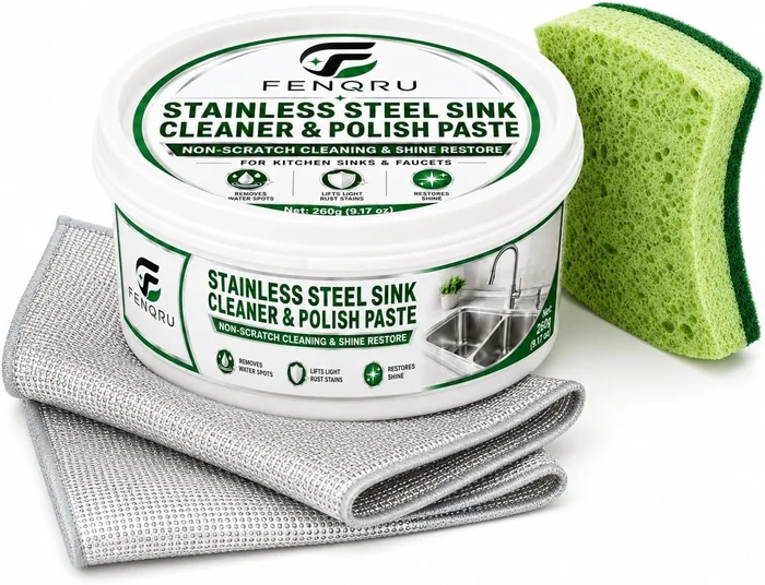 Bar Keepers Friend Stainless Steel Sink Cleaner and Polish Paste for F