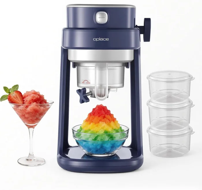 Shaved Ice Machine for Home, Electric Ice Shaver with 3 Ice Molds