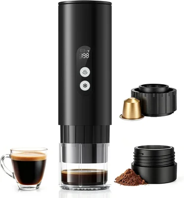 Portable 15 Bar 2-In-1 USB-C Self-Heating Espresso Machine for Travel,