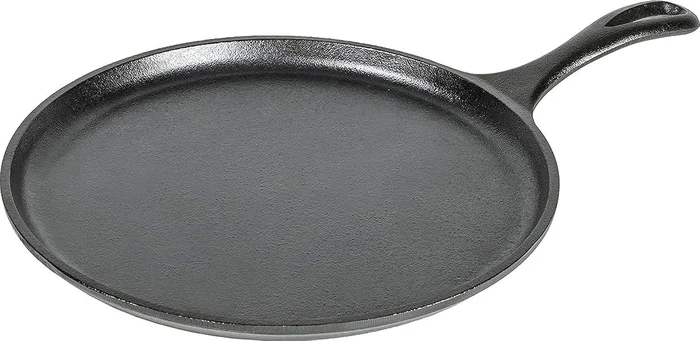 Lodge Round Seasoned Cast Iron Griddle 10.5 Inch PFAS-Free for Stoveto
