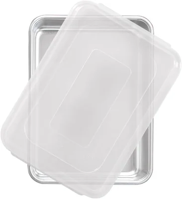 Nordic Ware Natural Aluminum Commercial Cake Pan with Lid Rectangle Pa