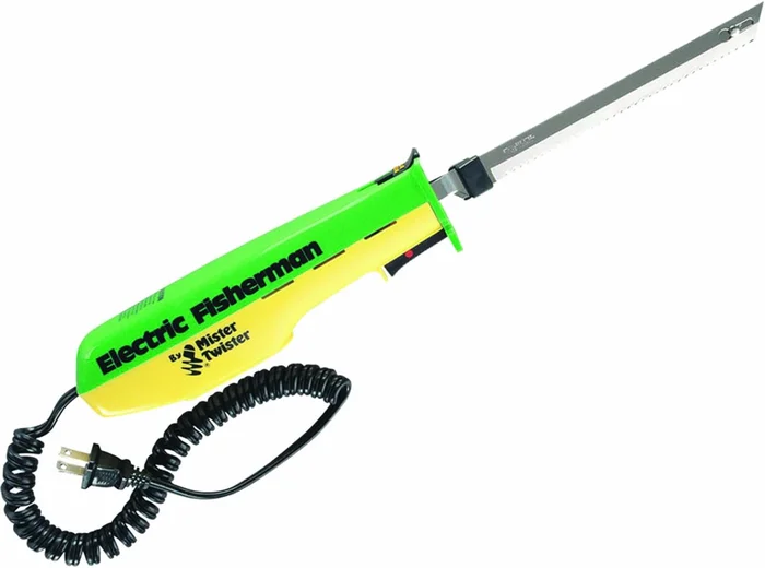 Mister Twister 120V Electric Knife Green Yellow for Efficient Fish Filleting Tasks