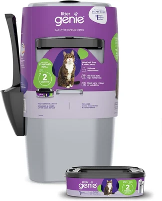 Litter Genie Standard Cat Litter Disposal Pail with 14 ft Standard Ref