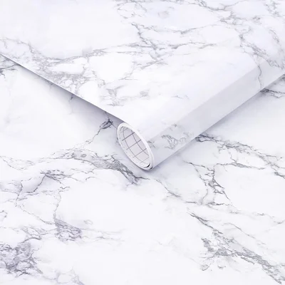 Arthome White Marble Contact Paper Peel and Stick Wallpaper Self-Adhes
