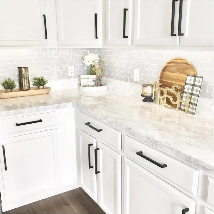 EZ FAUX DECOR Vinyl Countertop Update Wrap 36x120 Inch Waterproof Whit