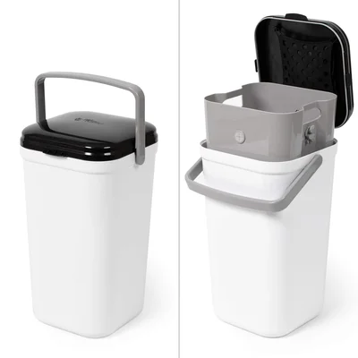 PetFusion Portable Cat Litter Disposal Dog Poop Trash Can with Locking