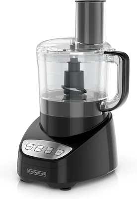 BLACK+DECKER 8-Cup Food Processor with Stainless Steel S-Blade 450W Mo
