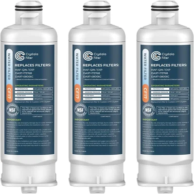 Crystala Filters Replacement for Samsung Water Filter DA97-17376B 3 Pa