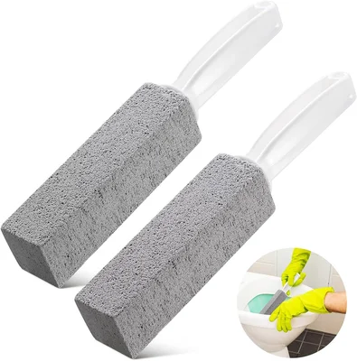Kadden 2 Pack Pumice Stone Toilet Bowl Cleaner with Handle, Hard Water