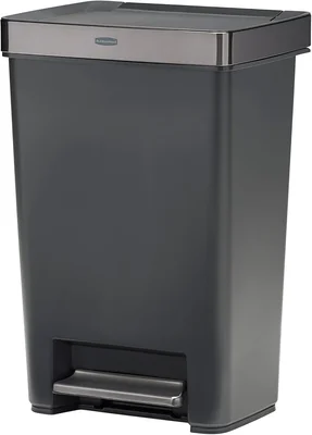 Rubbermaid Premier Series III 12.4 Gallon Step-On Trash Can for Home a