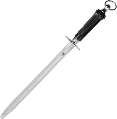 MITSUMOTO SAKARI 10-Inch Flat Diamond Knife Sharpening Rod with ABS Ha
