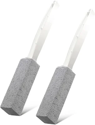 Kadden 2 Pack Pumice Stone Toilet Bowl Cleaner with Handle, Hard Water