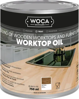 WOCA Worktop Oil Natural Wood Cutting Board & Countertop Oil 25.4 fl o