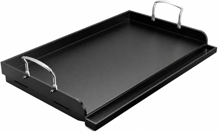 Large 25 x 16 Inch Cast Iron Flat Top Grill Griddle Plate for Gas Gril
